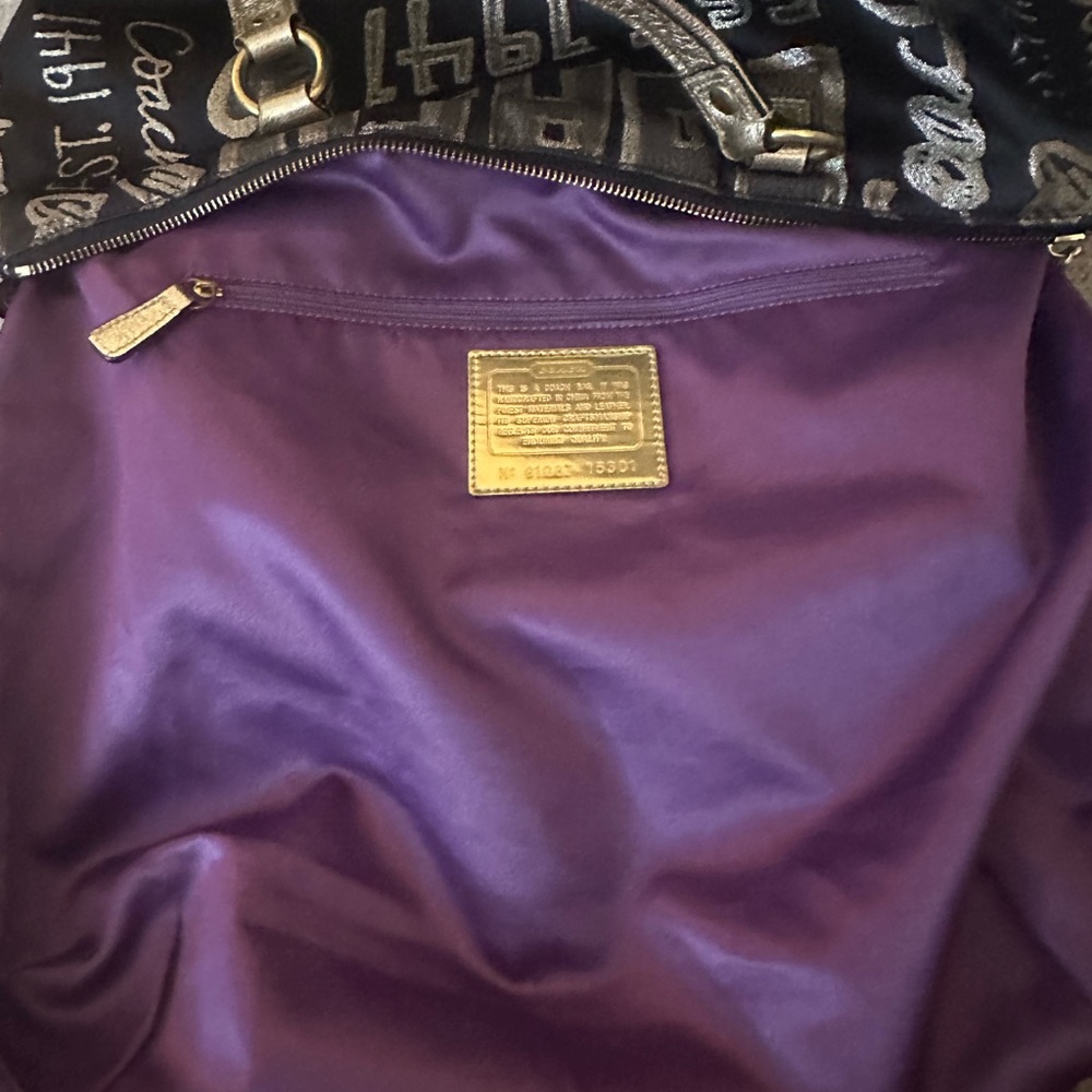 Coach Rare 2010 Gold Graffiti Tote Shoulder Bag style 15301 | With Hang Tags - Picture 16 of 16